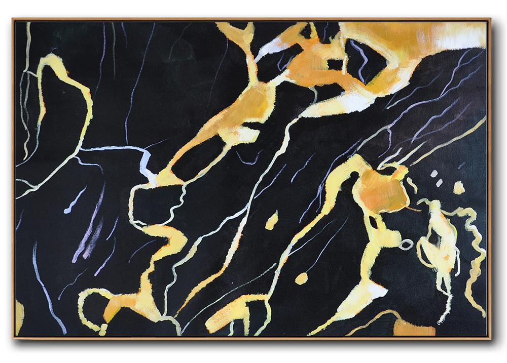 Horizontal Abstract Marble Art #XB118C - Click Image to Close